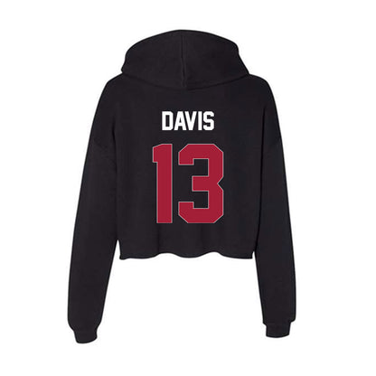 Oklahoma - NCAA Men's Basketball : Tae Davis - Women's Crop Fleece Hoodie-1