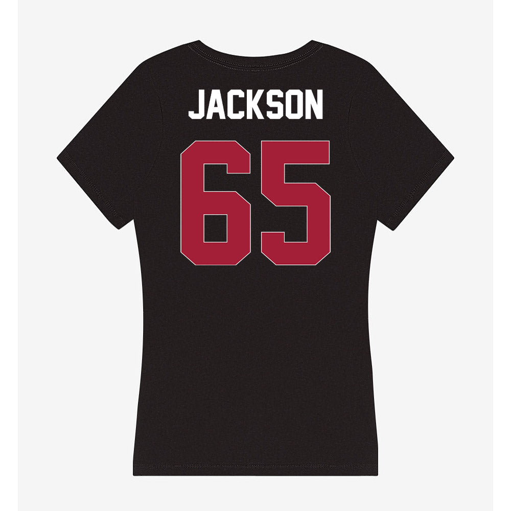 Oklahoma - NCAA Football : Jayden Jackson - Women's V-Neck T-Shirt-1