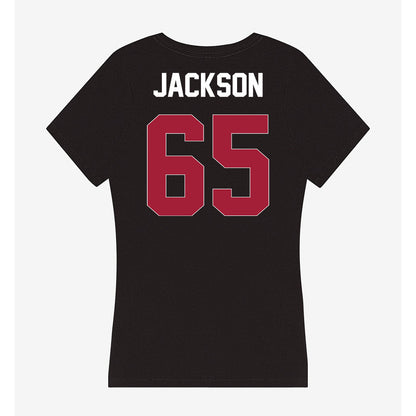 Oklahoma - NCAA Football : Jayden Jackson - Women's V-Neck T-Shirt-1