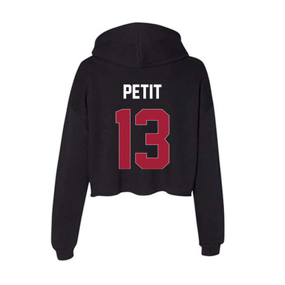 Oklahoma - NCAA Football : Jayden Petit - Women's Crop Fleece Hoodie-1
