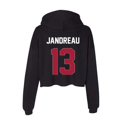 Oklahoma - NCAA Football : Niko Jandreau - Women's Crop Fleece Hoodie-1