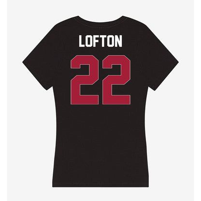 Oklahoma - NCAA Women's Basketball : Keziah Lofton - Women's V-Neck T-Shirt-1