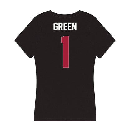 Oklahoma - NCAA Men's Track & Field : Bj Green - Women's V-Neck T-Shirt-1