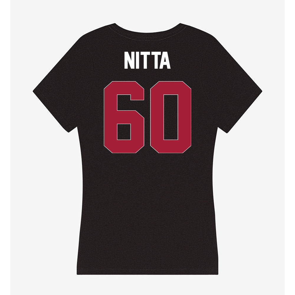 Oklahoma - NCAA Football : Caleb Nitta - Women's V-Neck T-Shirt-1