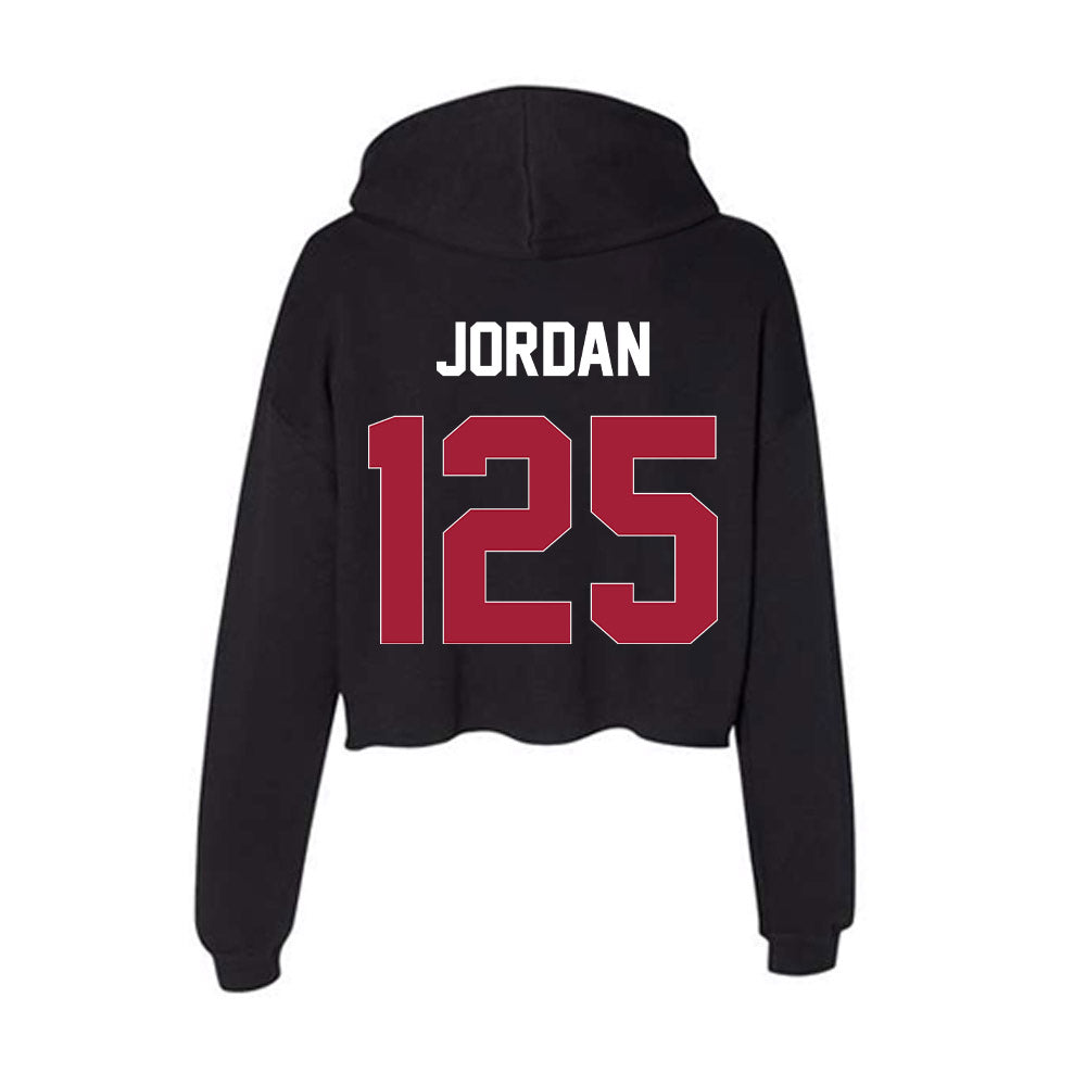 Oklahoma - NCAA Wrestling : Beric Jordan - Women's Crop Fleece Hoodie-1