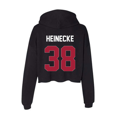 Oklahoma - NCAA Football : Owen Heinecke - Women's Crop Fleece Hooded Sweatshirt-1