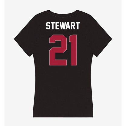 Oklahoma - NCAA Women's Basketball : Brooklyn Stewart - Women's V-Neck T-Shirt-1