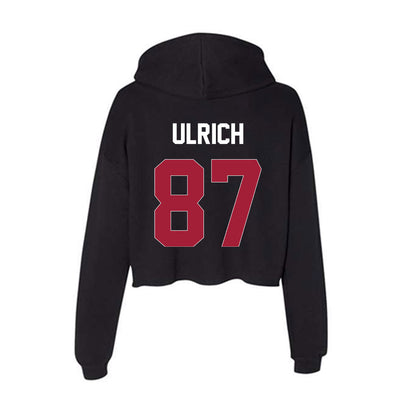 Oklahoma - NCAA Football : Jacob Ulrich - Women's Crop Fleece Hoodie-1