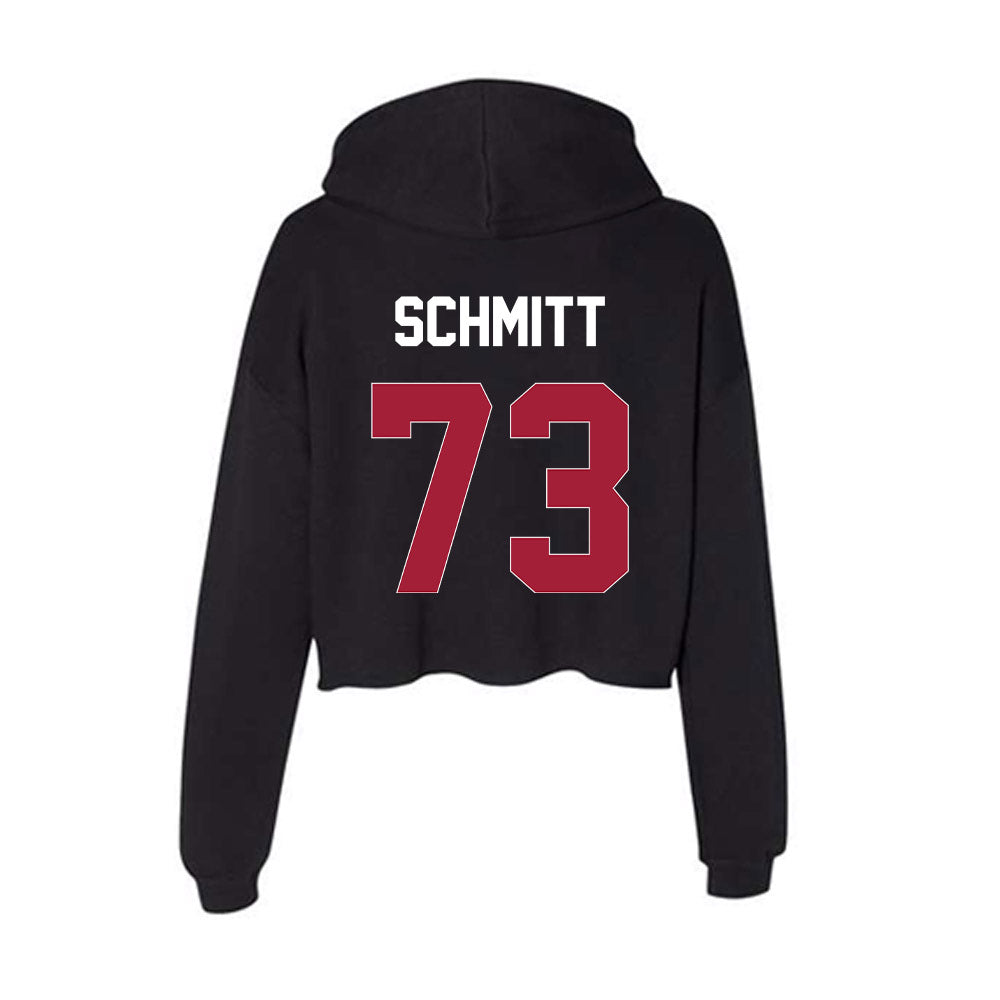 Oklahoma - NCAA Football : Deacon Schmitt - Women's Crop Fleece Hoodie-1