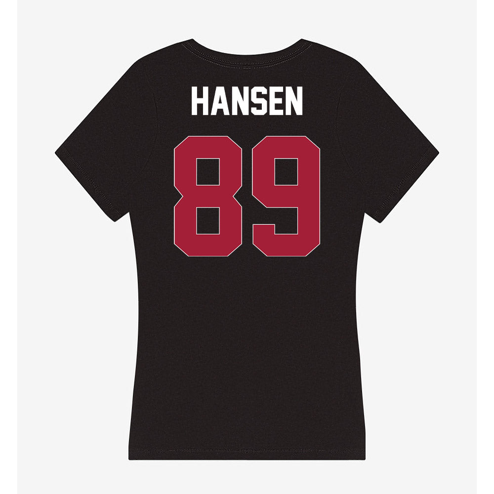 Oklahoma - NCAA Football : Hayden Hansen - Women's V-Neck T-Shirt-1