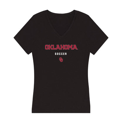 Oklahoma - NCAA Women's Soccer : Ariana Ellison - Women's V-Neck T-Shirt-0