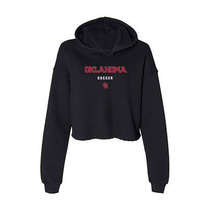 Oklahoma - NCAA Women's Soccer : Ariana Ellison - Women's Crop Fleece Hooded Sweatshirt-0