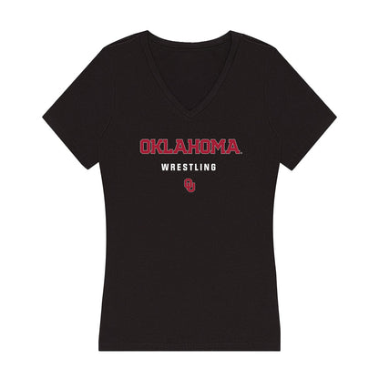 Oklahoma - NCAA Wrestling : Anthony Harris - Women's V-Neck T-Shirt-0