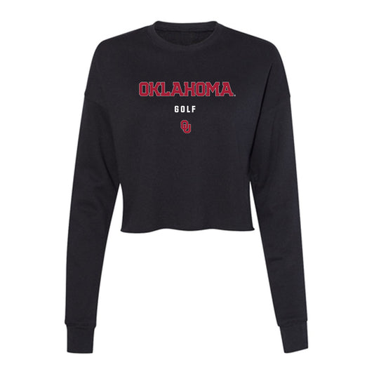 Oklahoma - NCAA Women's Golf : Audrey Rischer - Women's Cropped Crew Fleece-0