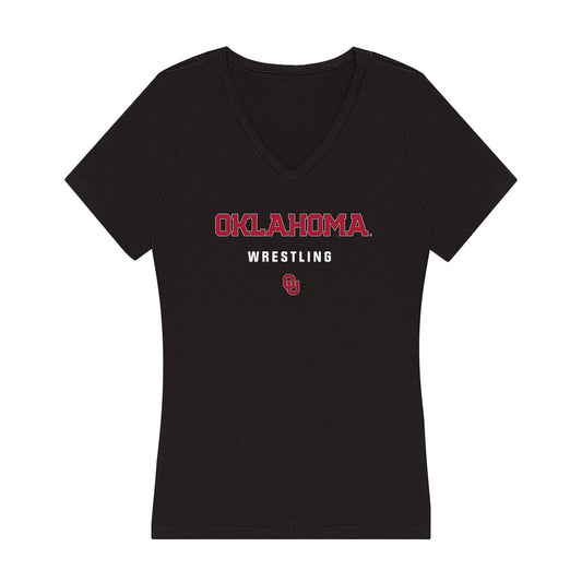 Oklahoma - NCAA Wrestling : Dallas Russell - Women's V-Neck T-Shirt-0