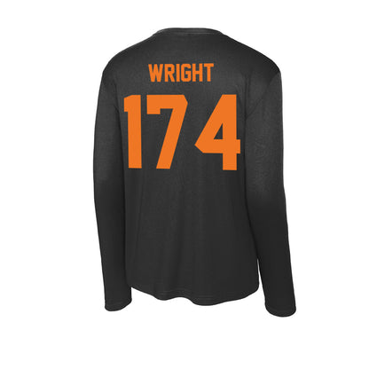 Virginia Tech - NCAA Wrestling : Gage Wright - Activewear Long Sleeve T-Shirt-1