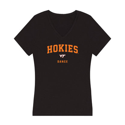 Virginia Tech - NCAA Dance Team : Katya Saveleva - Women's V-Neck T-Shirt-0