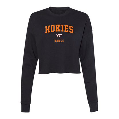 Virginia Tech - NCAA Dance Team : Katya Saveleva - Women's Cropped Crew Fleece-0