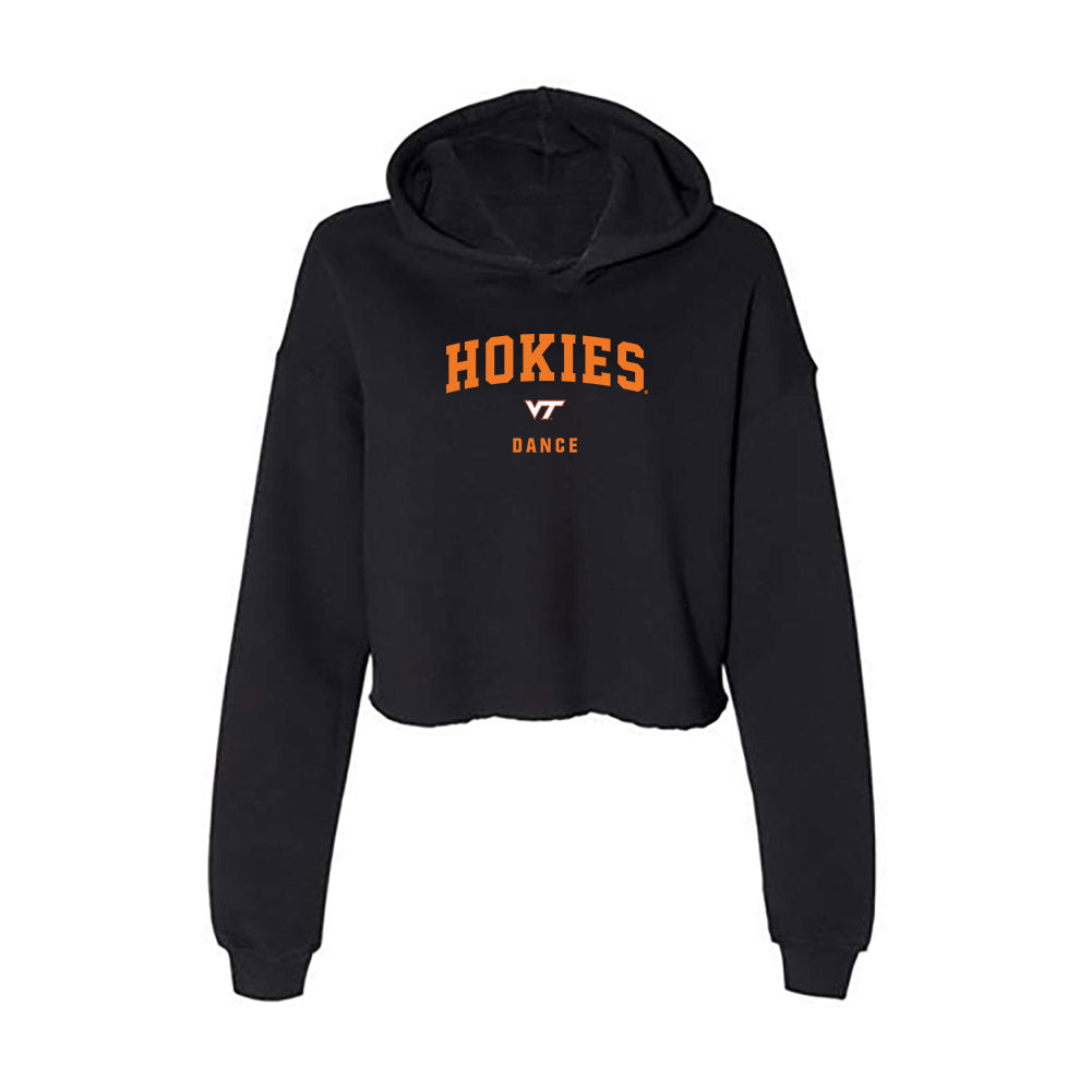 Virginia Tech - NCAA Dance Team : Katya Saveleva - Women's Crop Fleece Hooded Sweatshirt-0