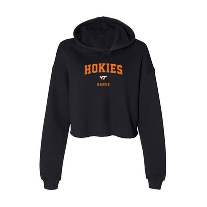 Virginia Tech - NCAA Dance Team : Katya Saveleva - Women's Crop Fleece Hooded Sweatshirt-0