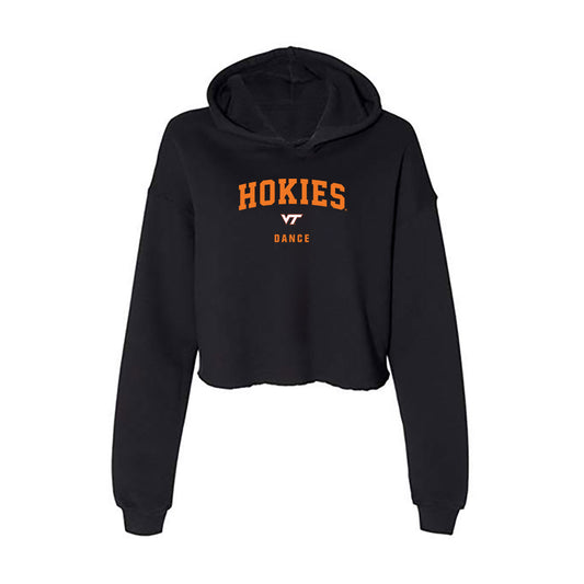 Virginia Tech - NCAA Dance Team : Katya Saveleva - Women's Crop Fleece Hooded Sweatshirt-0