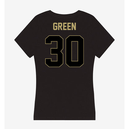 Central Florida - NCAA Women's Soccer : Virginia Green - Women's V-Neck T-Shirt-1