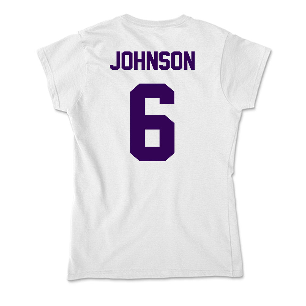Kansas State - NCAA Men's Basketball : Marcus Johnson - Soft Style Women’s T-Shirt-1