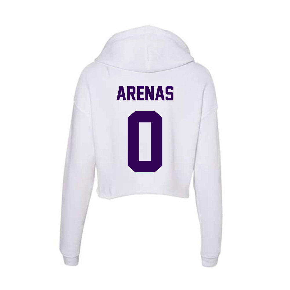 Kansas State - NCAA Women's Basketball : Izela Arenas - Women's Crop Fleece Hooded Sweatshirt-1