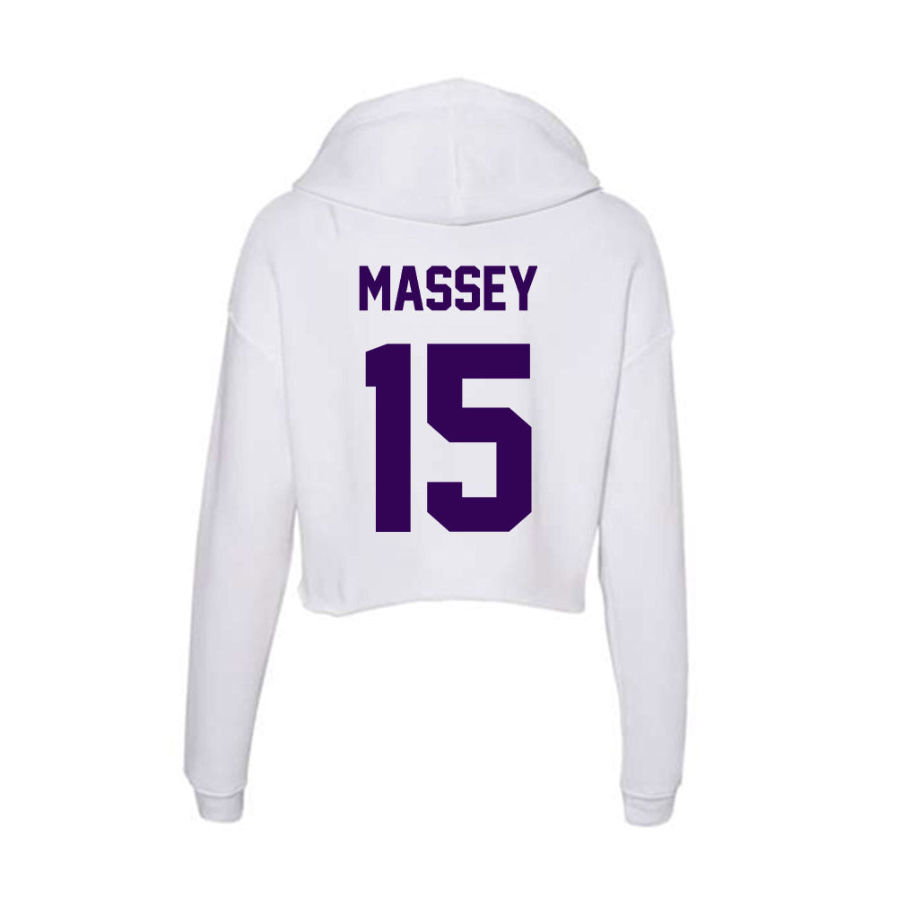 Kansas State - NCAA Women's Volleyball : Addison Massey - Women's Crop Fleece Hoodie-1