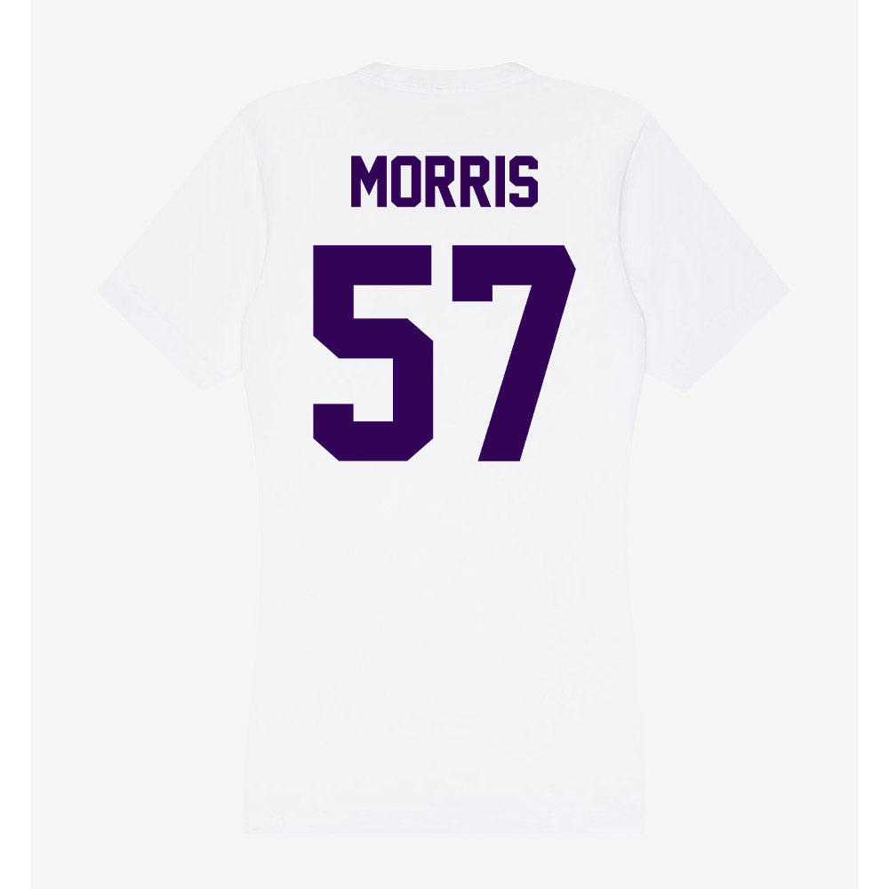 Kansas State - NCAA Football : Delvin Morris - Women's V-Neck T-Shirt-1