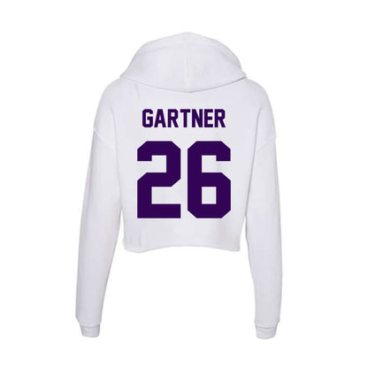 Kansas State - NCAA Baseball : Noah Gartner - Women's Crop Fleece Hoodie-1