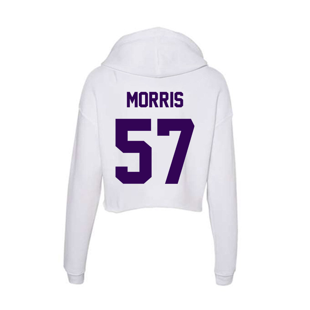 Kansas State - NCAA Football : Delvin Morris - Women's Crop Fleece Hoodie-1