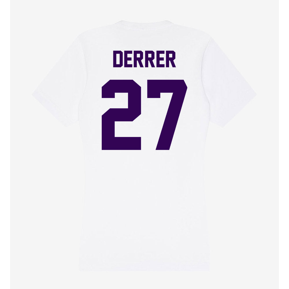 Kansas State - NCAA Women's Volleyball : Ellah Derrer - Women's V-Neck T-Shirt-1