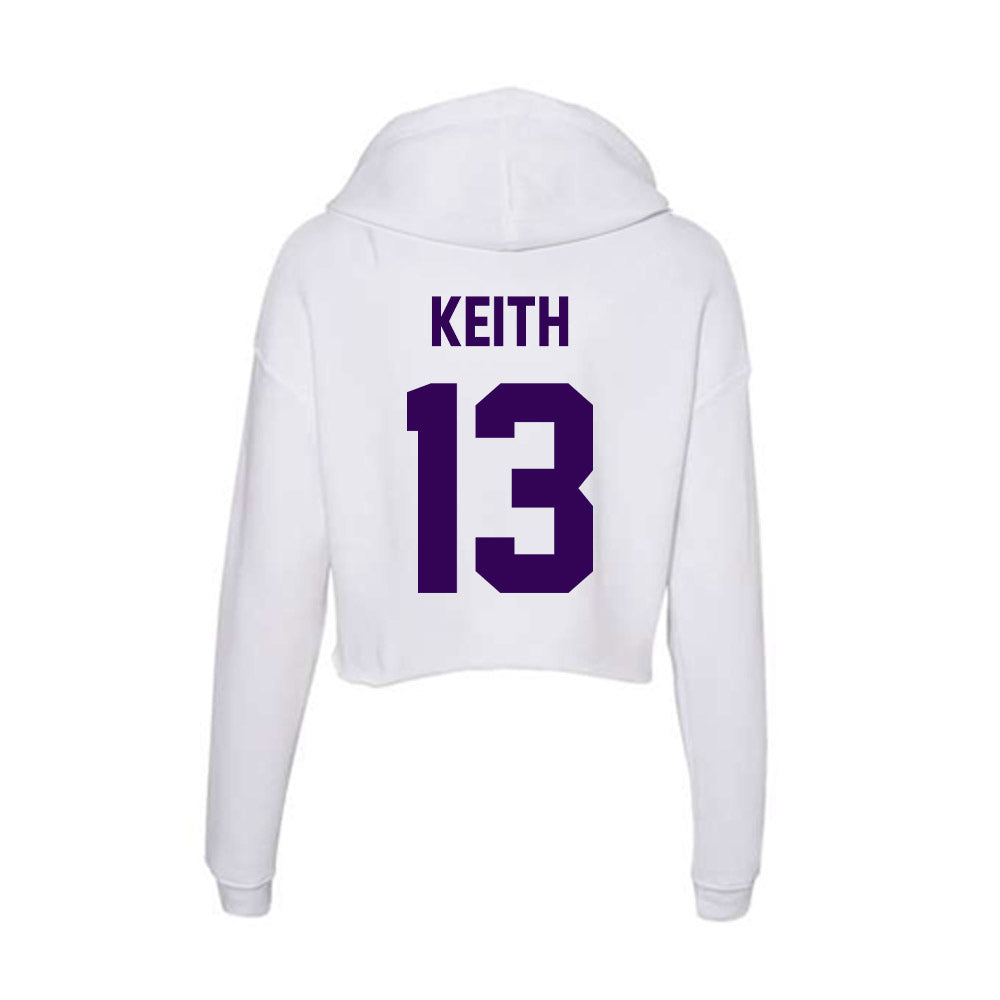 Kansas State - NCAA Football : Kaprice Keith - Women's Crop Fleece Hoodie-1