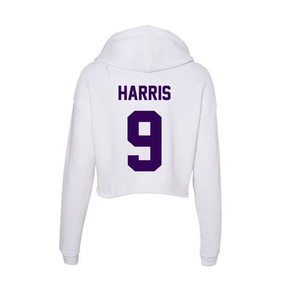 Kansas State - NCAA Football : Jay Harris - Women's Crop Fleece Hoodie-1