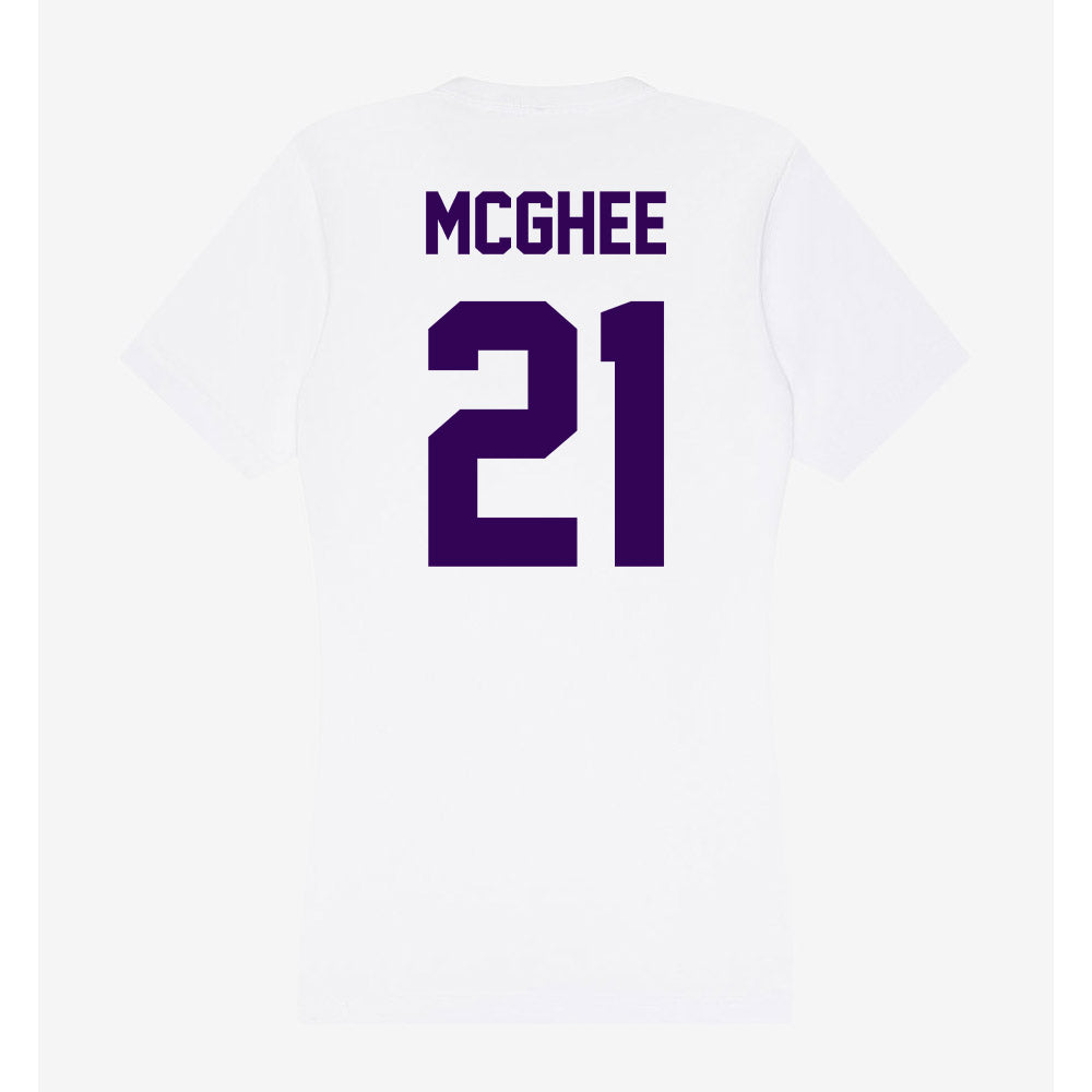 Kansas State - NCAA Football : LJ McGhee - Women's V-Neck T-Shirt-1