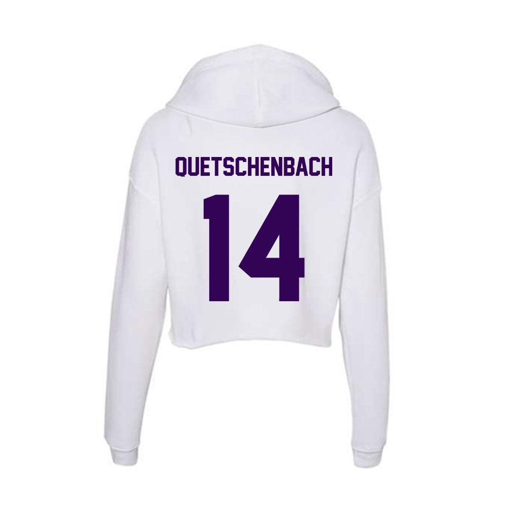 Kansas State - NCAA Baseball : Jack Quetschenbach - Women's Crop Fleece Hoodie-1