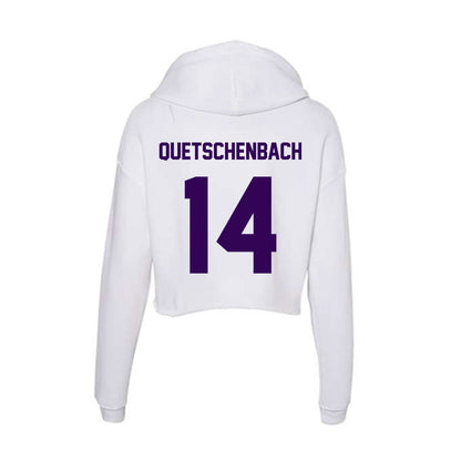 Kansas State - NCAA Baseball : Jack Quetschenbach - Women's Crop Fleece Hoodie-1