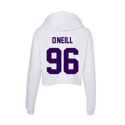 Kansas State - NCAA Football : Aidan O'Neill - Women's Crop Fleece Hooded Sweatshirt-1