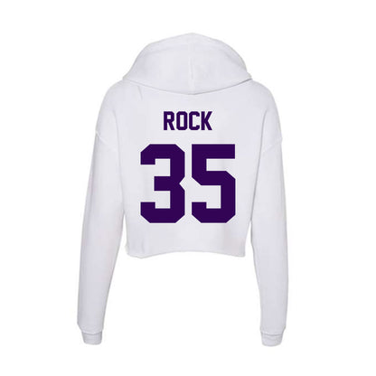 Kansas State - NCAA Men's Basketball : Jeffrey Rock - Women's Crop Fleece Hoodie-1