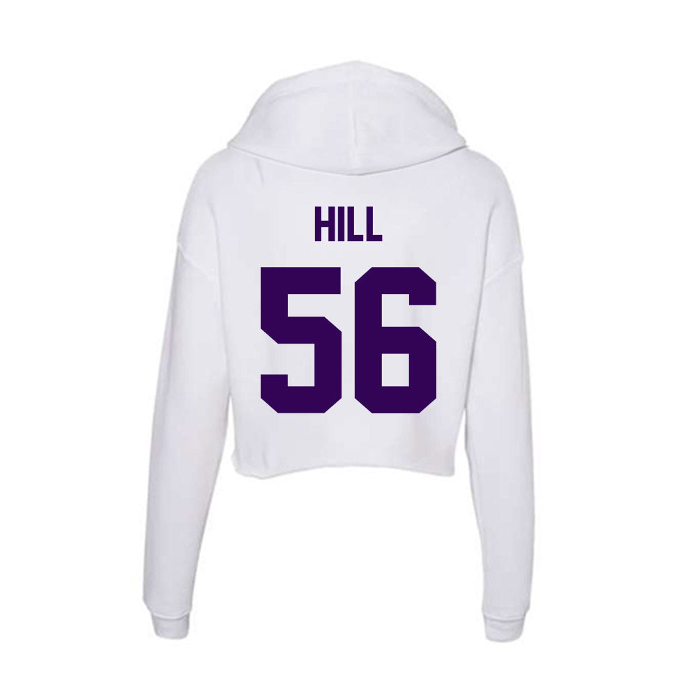 Kansas State - NCAA Football : Elijah Hill - Women's Crop Fleece Hooded Sweatshirt-1