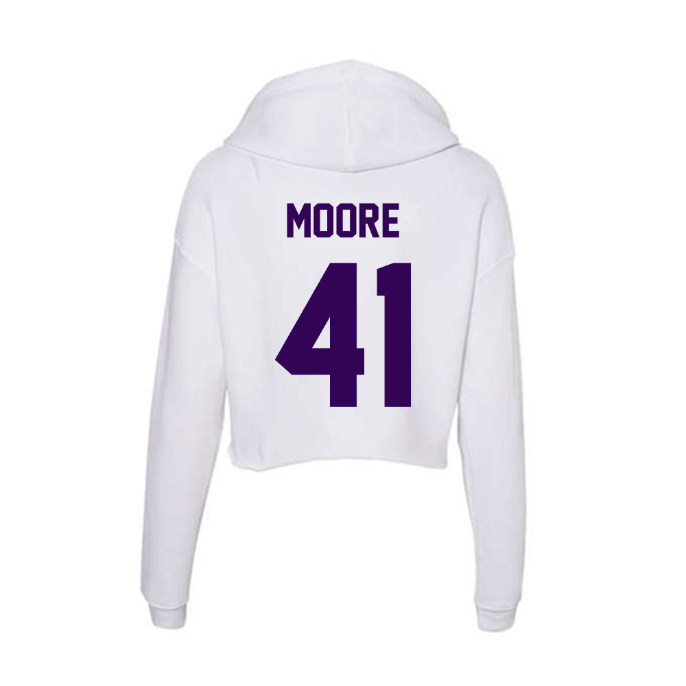 Kansas State - NCAA Football : Ashton Moore - Women's Crop Fleece Hoodie-1