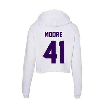 Kansas State - NCAA Football : Ashton Moore - Women's Crop Fleece Hoodie-1