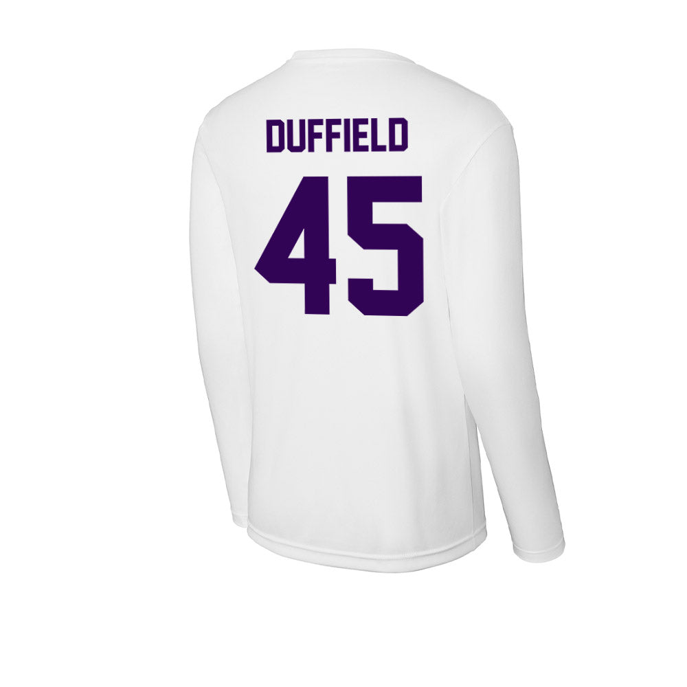 Kansas State - NCAA Football : Jaxson Duffield - Activewear Long Sleeve T-Shirt-1