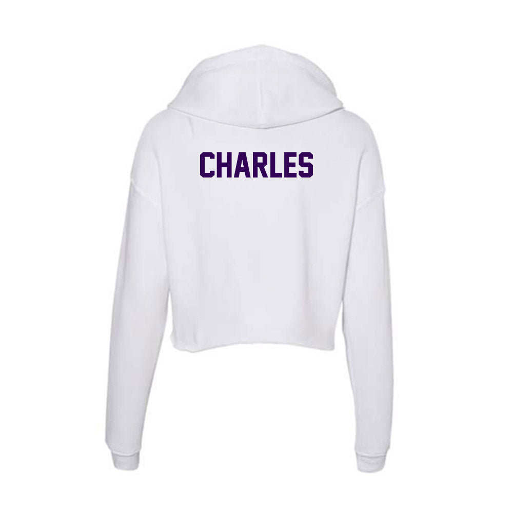 Kansas State - NCAA Men's Track & Field : Dorian Charles - Women's Crop Fleece Hoodie-1