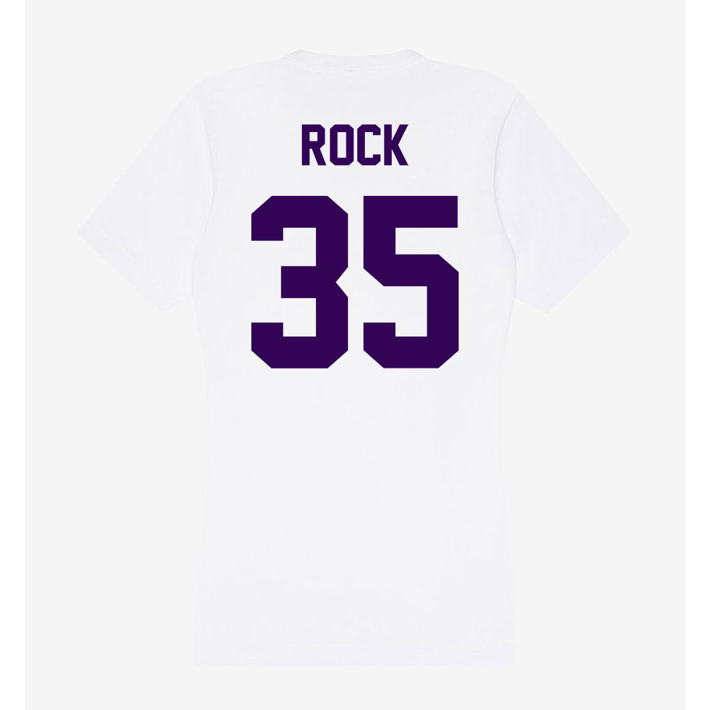 Kansas State - NCAA Men's Basketball : Jeffrey Rock - Women's V-Neck T-Shirt-1
