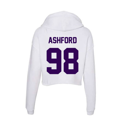 Kansas State - NCAA Football : Tucker Ashford - Women's Crop Fleece Hoodie-1
