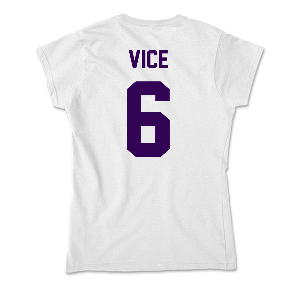 Kansas State - NCAA Men's Basketball : Brock Vice - Soft Style Women’s T-Shirt-1