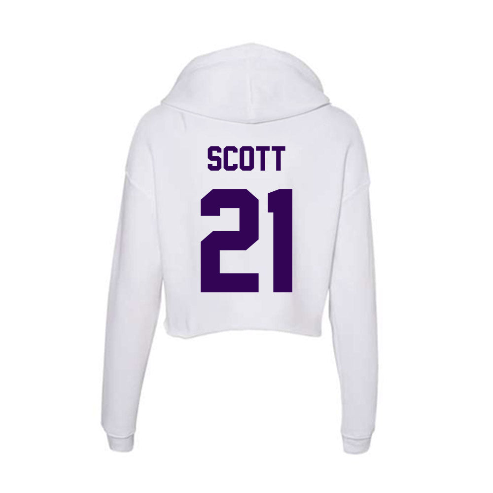 Kansas State - NCAA Football : jojo scott - Women's Crop Fleece Hoodie-1