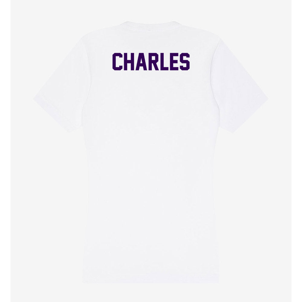 Kansas State - NCAA Men's Track & Field : Dorian Charles - Women's V-Neck T-Shirt-1
